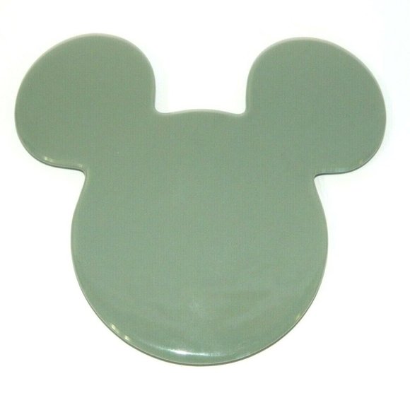 Mickey Mouse Head Green Ceramic Trivet hot Plate